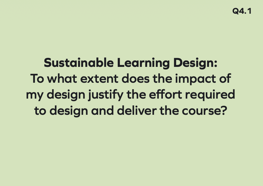 Learning Design Question scenario