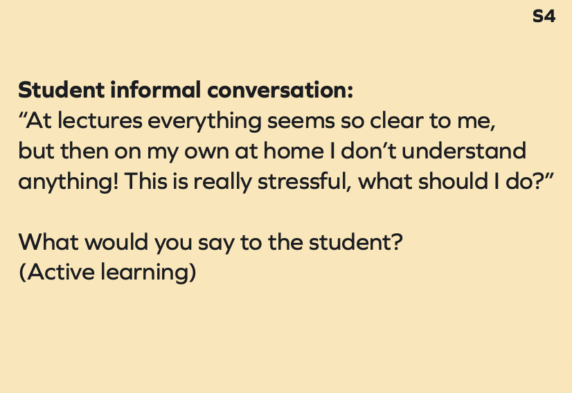 Student perspective scenario